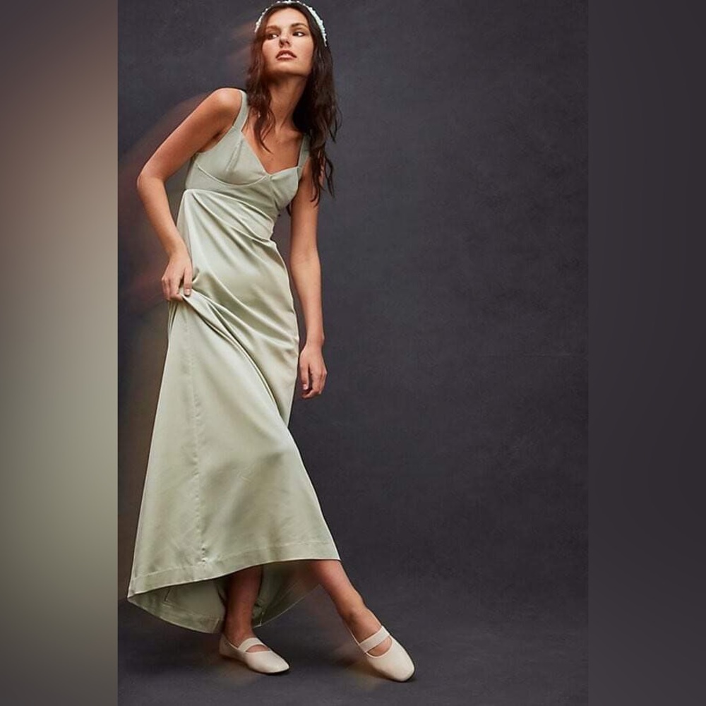 Free People Gia Dress Size 6 Color Green NWT